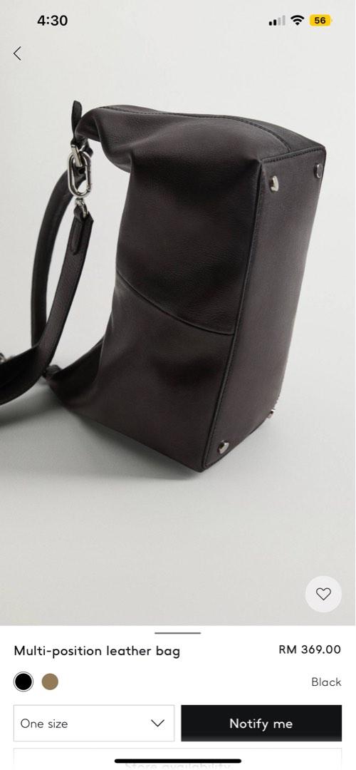 Mango multi position leather hot sale bag