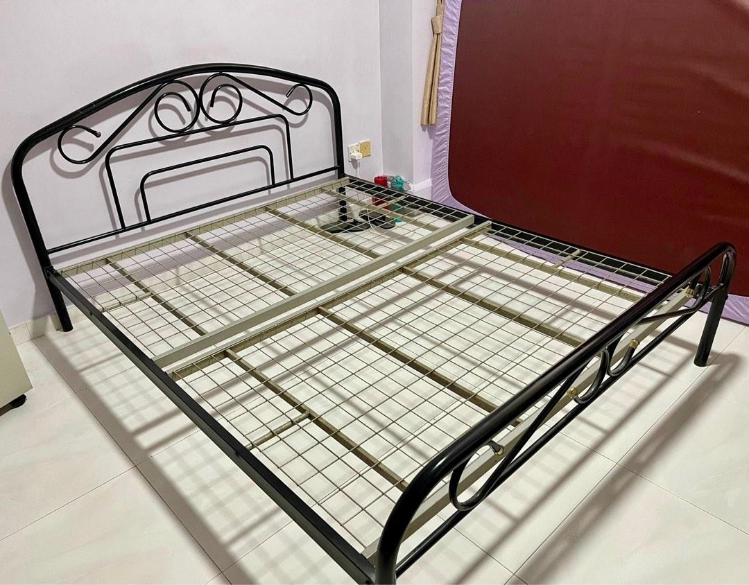Metal Queen Size Bed Frame, Furniture & Home Living, Furniture, Bed