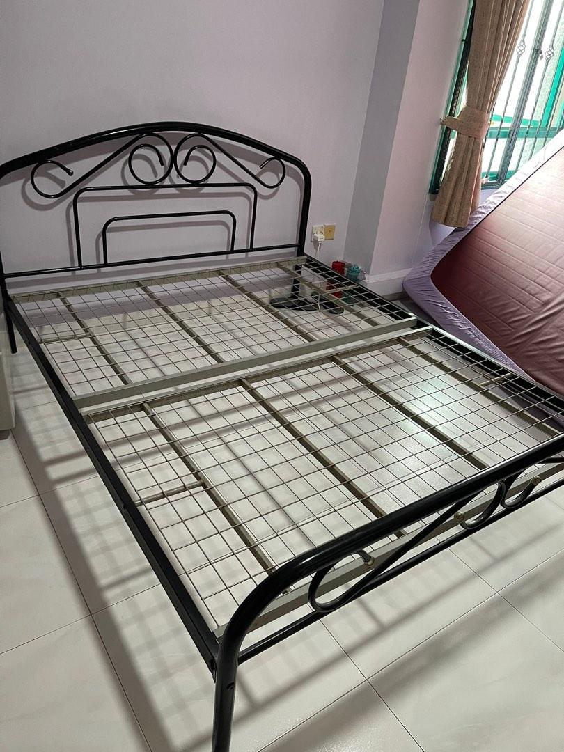 Metal Queen Size Bed Frame, Furniture & Home Living, Furniture, Bed