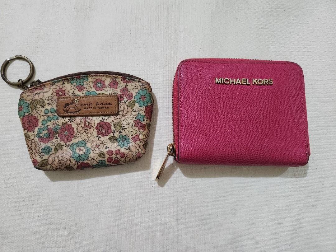 Amazon.com: MICHAEL KORS JET SET TRAVEL SMALL TOP ZIP COIN POUCH WITH ID  HOLDER LEATHER WALLET PRIMROSE : Clothing, Shoes & Jewelry