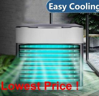 【Mini Air Cooler】Aircon USB Cooler Portable Aircon Fan desktop Air Conditioner Humidifier Local Seller 3 Mths Warranty