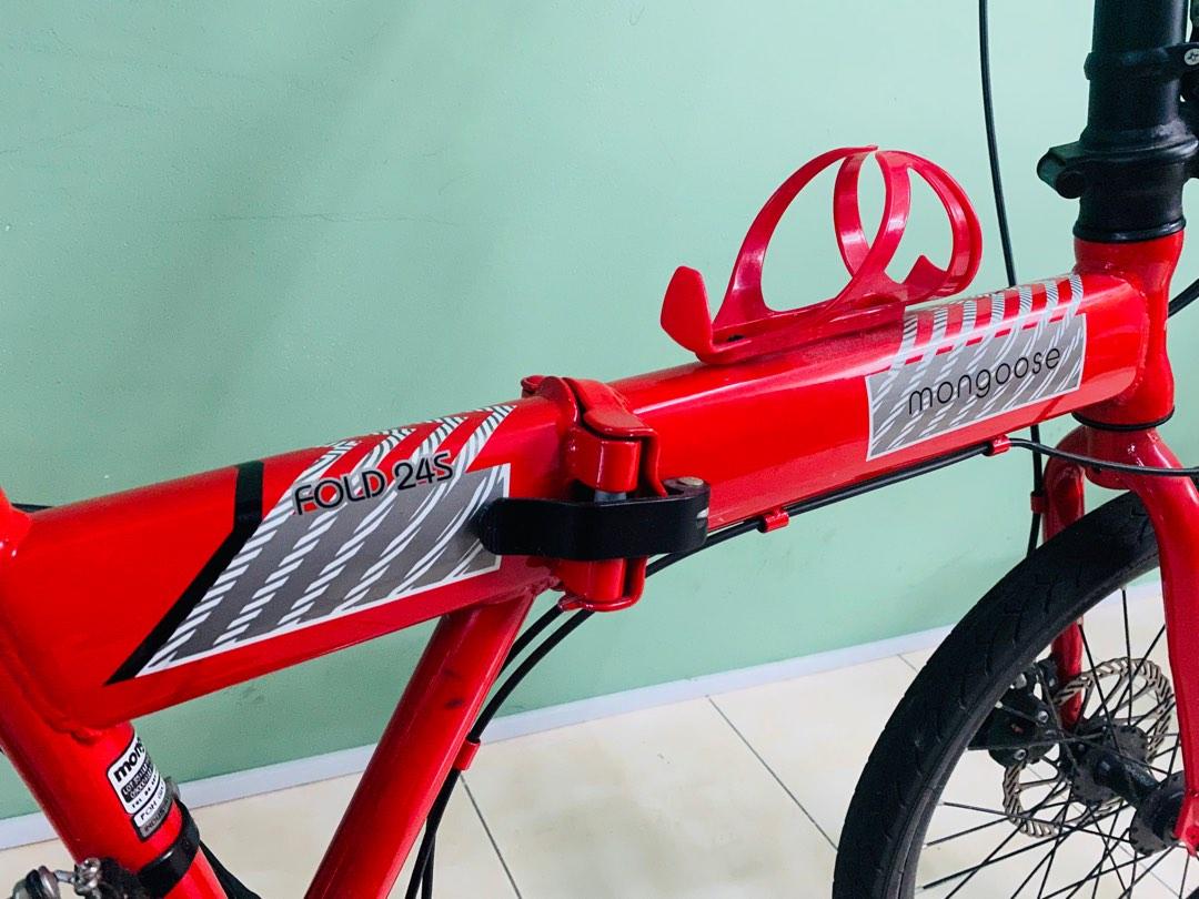 Mongoose Folding Bike 20 Inch 24S Sports Equipment Bicycles
