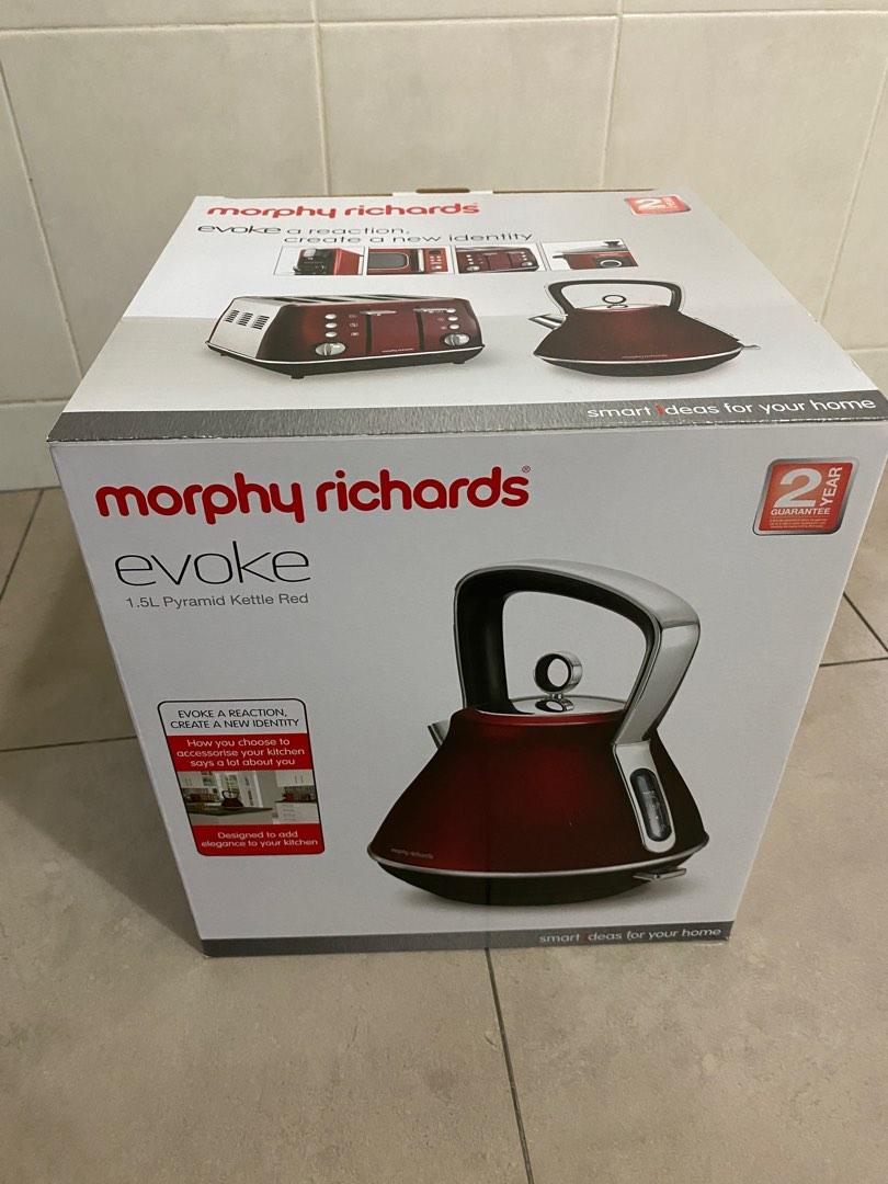Morphy Richards 1.5L Evoke Red Pyramid Kettle, TV & Home Appliances