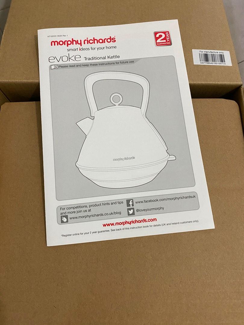 Morphy Richards 1.5L Evoke Red Pyramid Kettle, TV & Home Appliances