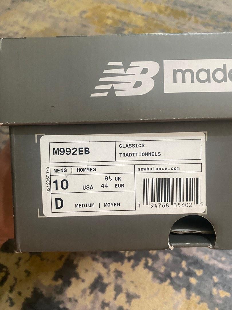 NB 992 EB, Men's Fashion, Footwear, Sneakers on Carousell