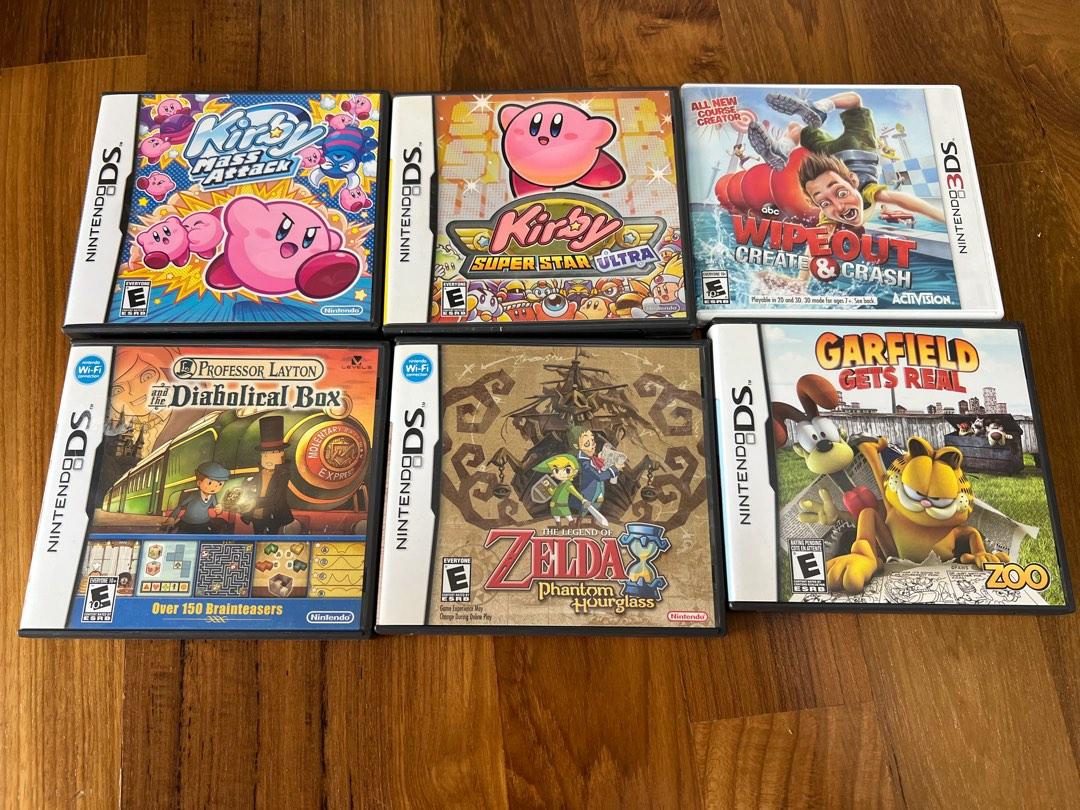 Nintendo 3ds ds games Kirby Zelda Professor layton garfield wipe out, Video  Gaming, Video Games, Nintendo on Carousell
