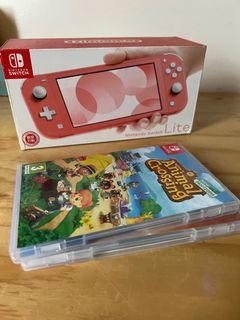 Nintendo Lite (Coral) with Animal Crossing