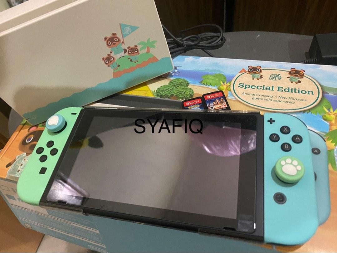 Nintendo Switch V2 Animal Crossing Special Edition with 4 games
