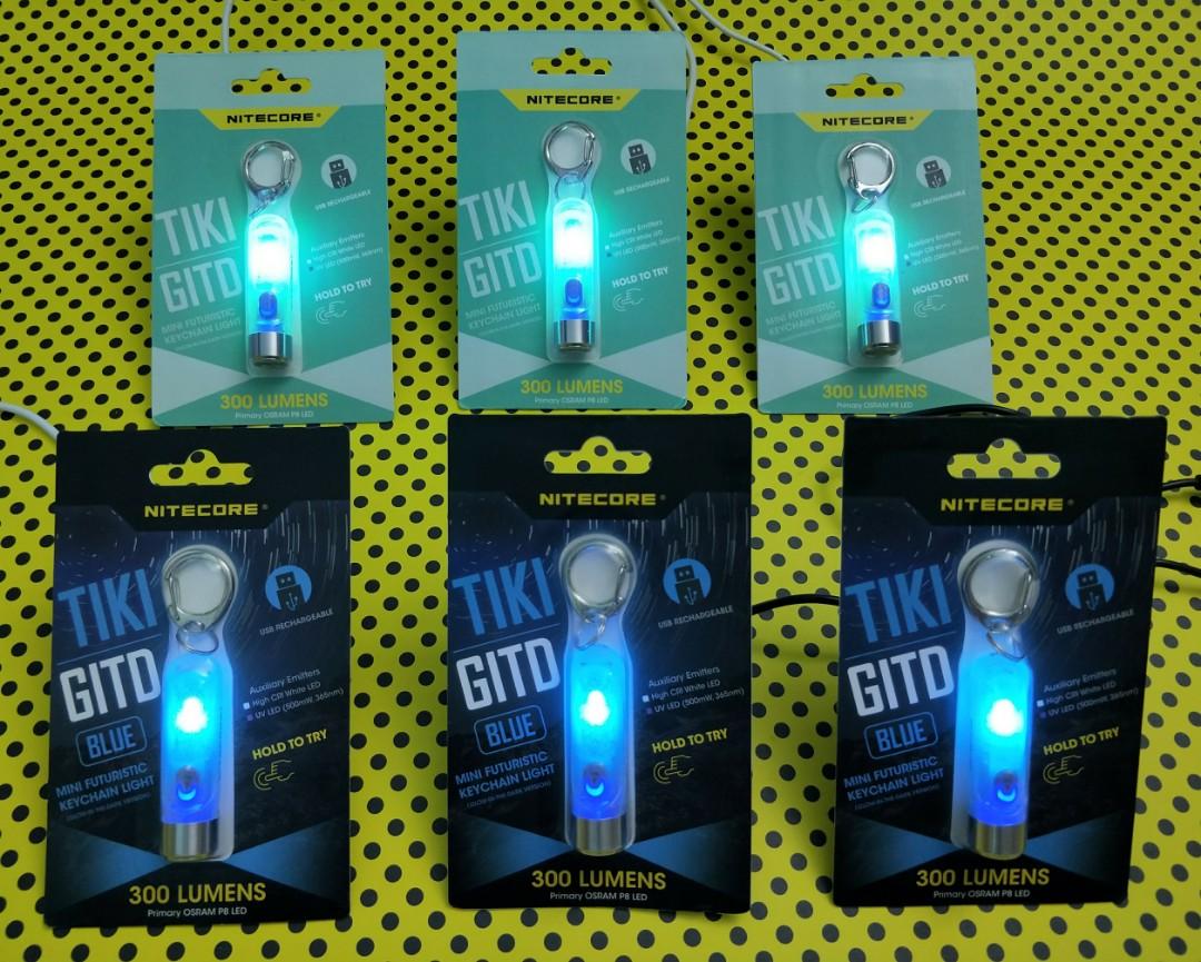 Nitecore Tiki GITD (Glow In The Dark) Keychain light MicroUSB port