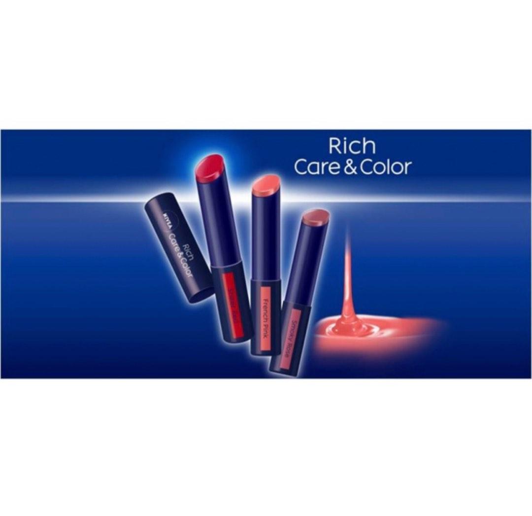 Nivea Japan Rich Care & Color Lip Sheer Red 2g, Beauty & Personal Care ...