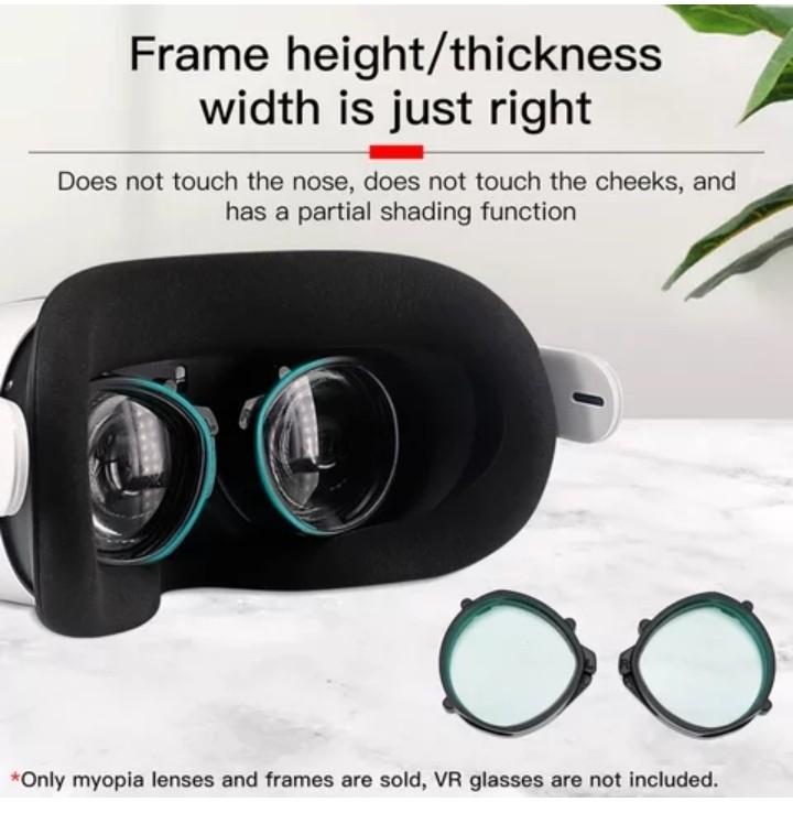 Oculus Quest 2 VR headset optics prescription lens insert clip
