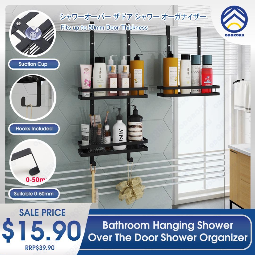 Wall Mounted Shower Caddy, 180 Degree Rotating Shower Caddy With