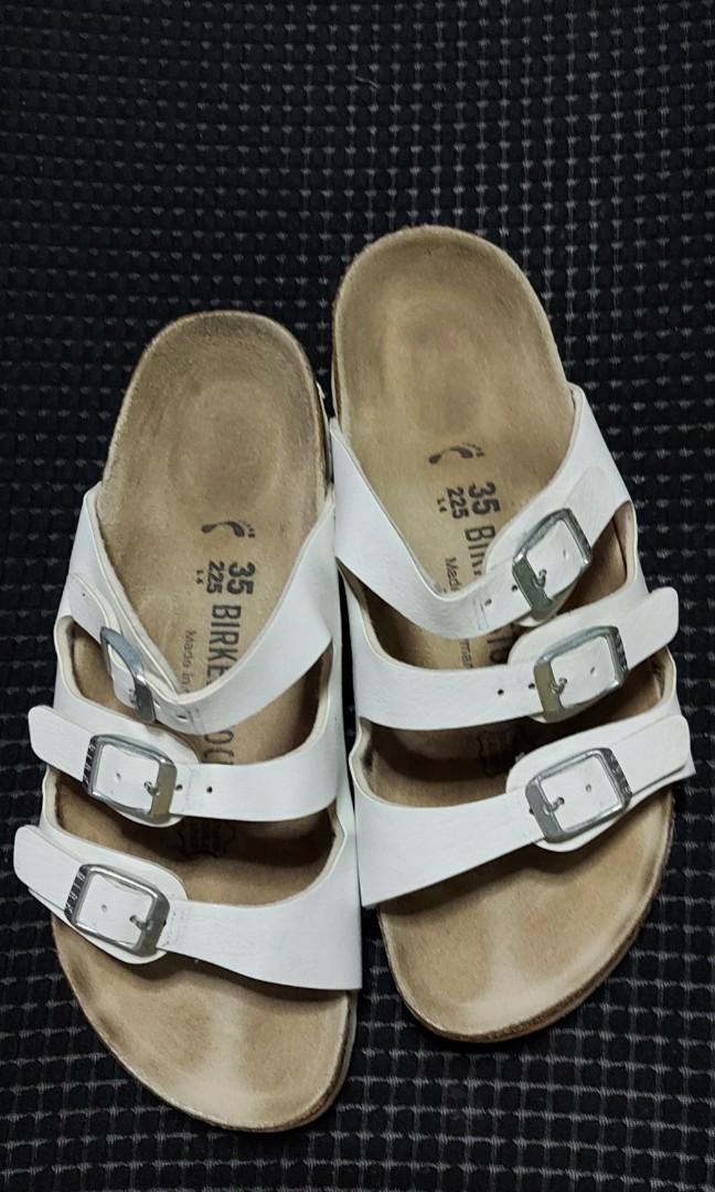 Original Birkenstock florida white size 5 nf Women s Fashion