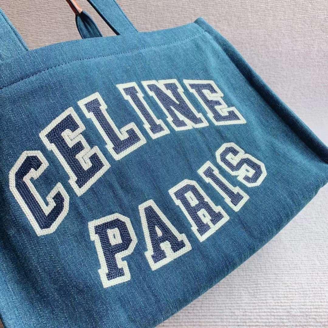 Handbag Celine White in Denim - Jeans - 36100699