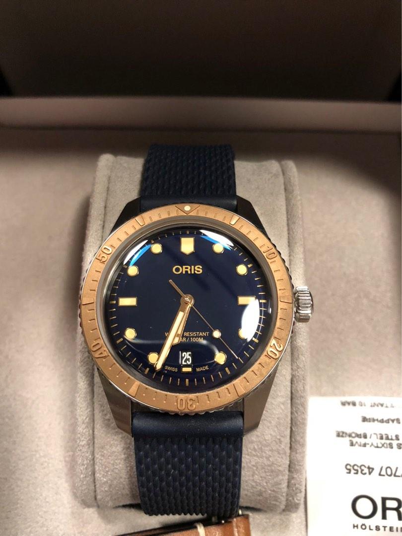 Oris diver 65 bronze (Full Set), 名牌, 手錶 Carousell