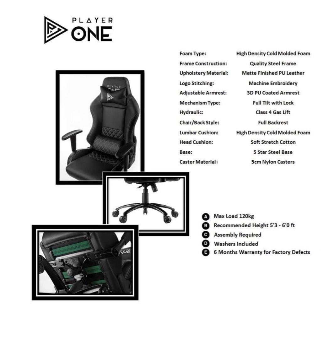 Player one ghost outlet gaming chair