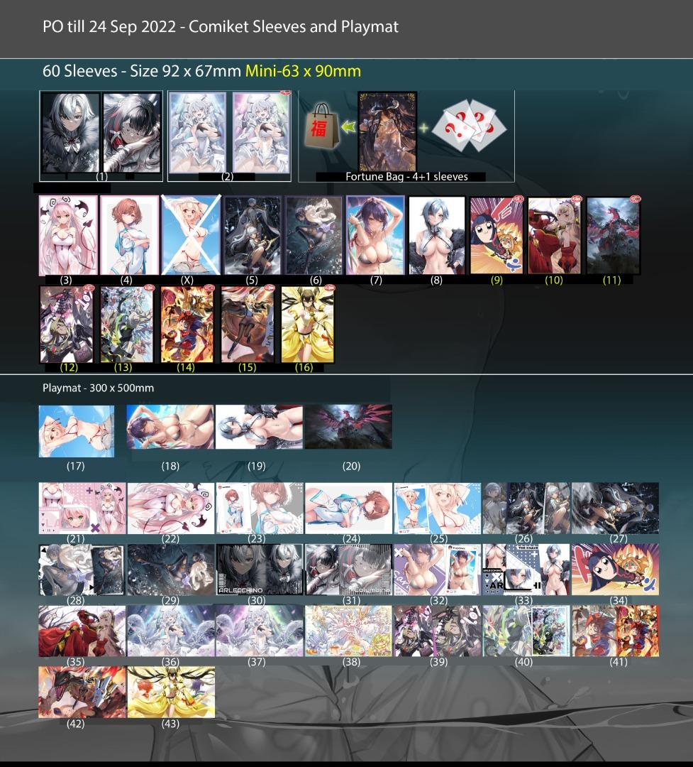 [PO till 23 Sep 2022] Comiket Sleeves and Playmat Chainsaw Man Power To ...