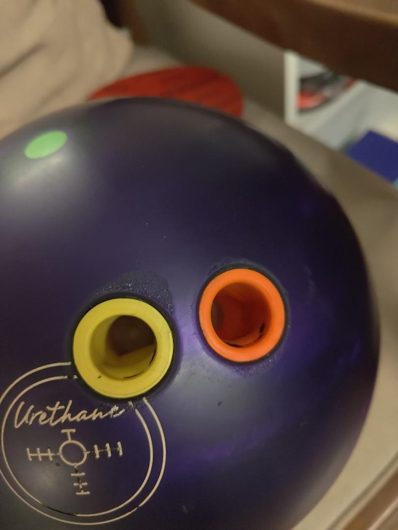 Purple Hammer bowling ball 15lbs, Sports Equipment, Sports & Games