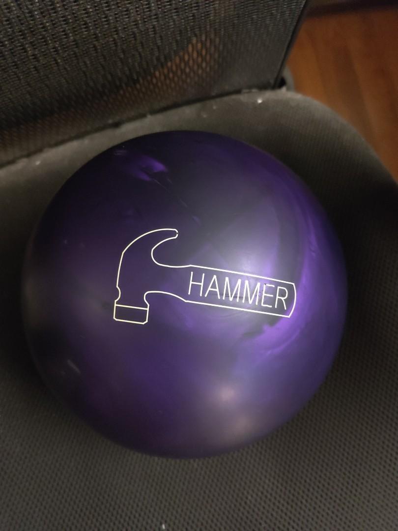 Purple Hammer bowling ball 15lbs, Sports Equipment, Sports & Games