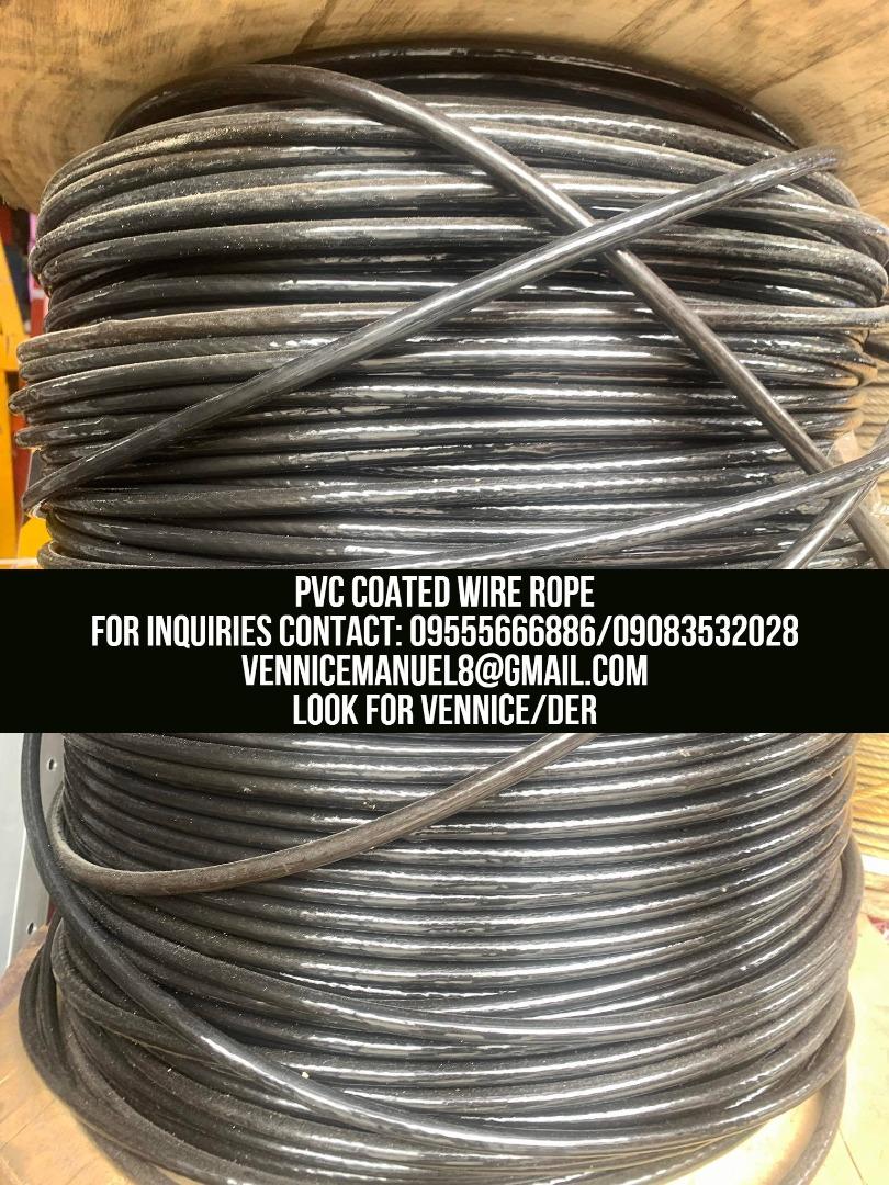 PVC COATED wire rope, Commercial & Industrial, Construction Tools & Equipment on Carousell