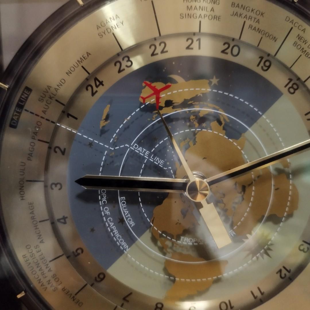 Rare Vintage 80's Seiko World Map Clock, Furniture & Home Living, Home