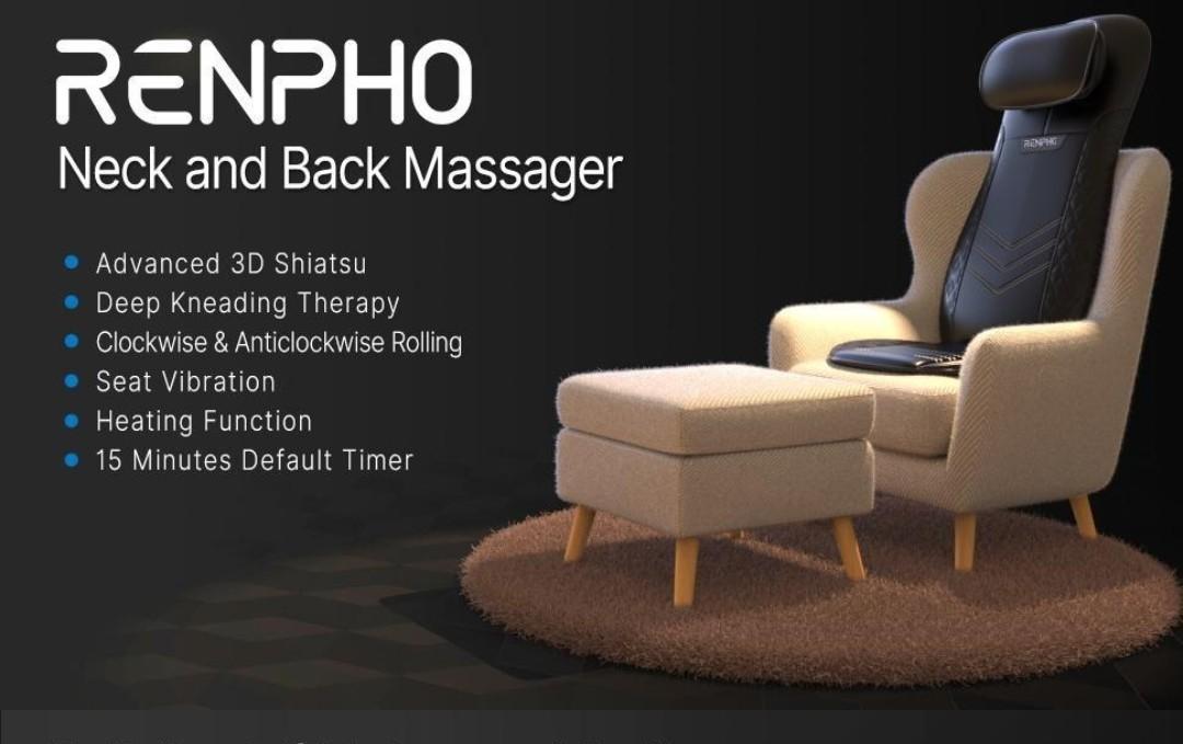 RENPHO RF-BM066 Back and Neck Massager Massage Seat Shiatsu