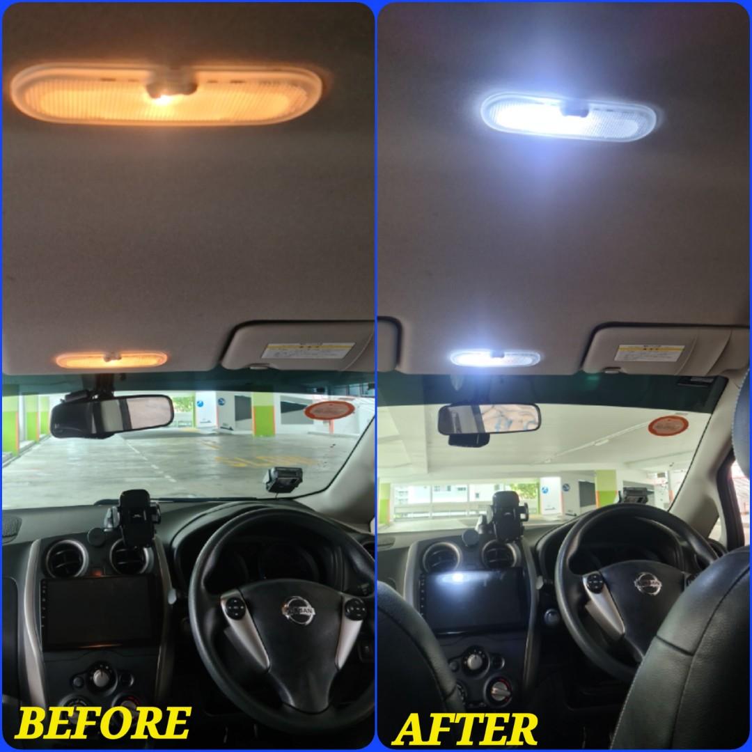 REPLACE your Dull Cabin Light with WHITE LED LIGHTS, Car Accessories