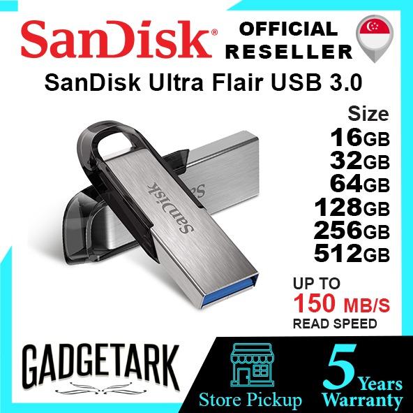 SanDisk Ultra Flair USB 3.0 512GB, 256GB, 128GB, 64GB