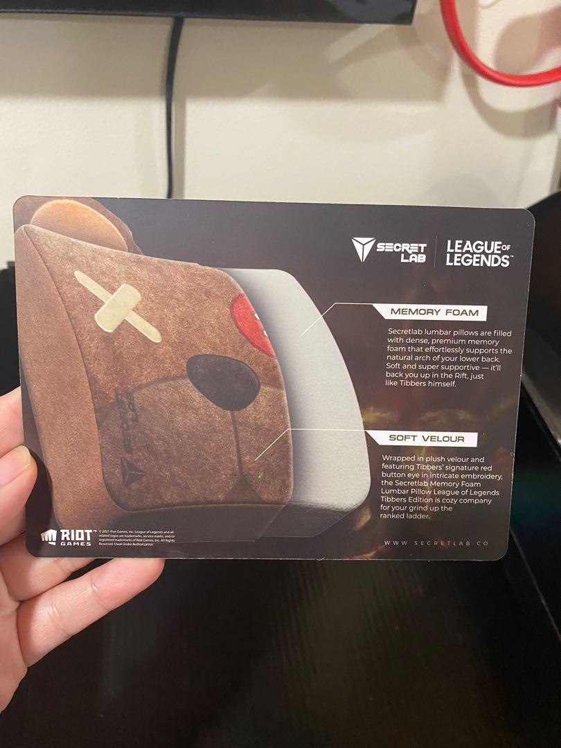 Secretlab lumbar memory foam, League of legends cushion, Furniture