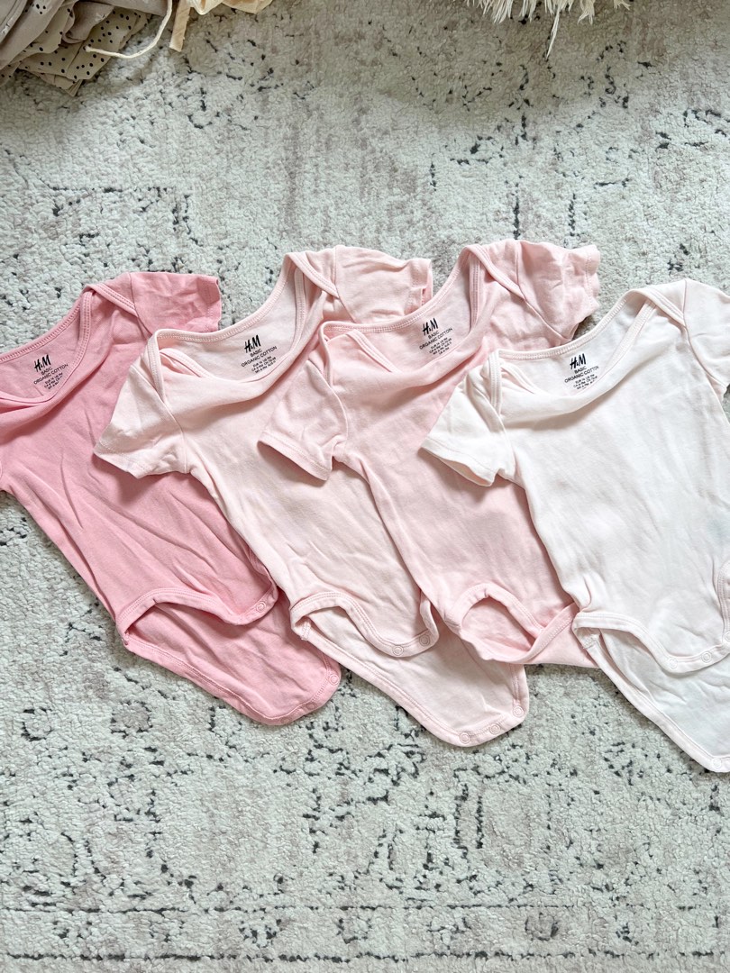 Set of 4 H&M onesies, Babies & Kids, Babies & Kids Fashion on Carousell
