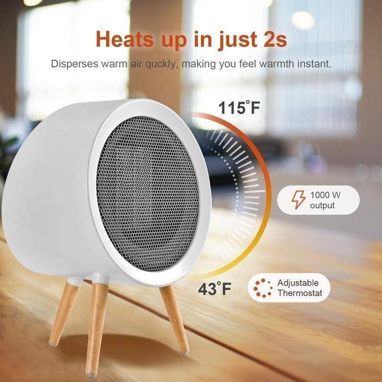 Space Heater, Energy Efficient Small Space Heater for Bedroom,PTC Ceramic  Electric Space Heater for Office and Home Motorhome, Furniture u0026 Home  Living, Lighting u0026 Fans, Fans on Carousell