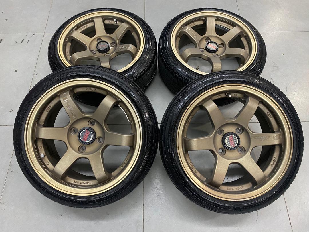 Sport Rim TE37 SL 15x7jj pcd100 kelisa viva kenari, Auto Accessories on ...