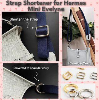 Hermes tutorial - How to shorten the strap of a mini evelyne and turn