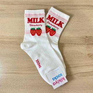Strawberry Milk Long Socks