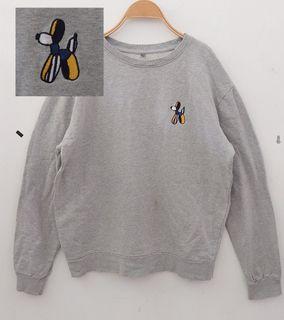 Sweater crewneck oversize bordir