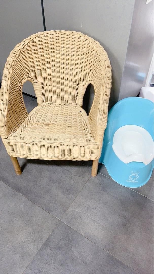 Toddler chair / rattan chair, Furniture & Home Living, Furniture