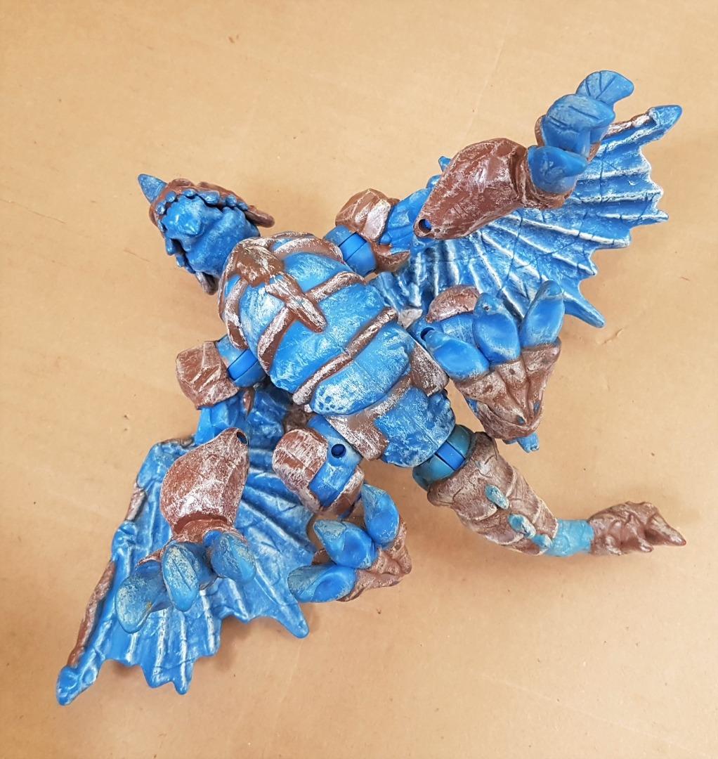 Vintage Transformer Toy, Standing Figure 11 inches tall, Flying Dinosaur 10 inches wing to wing