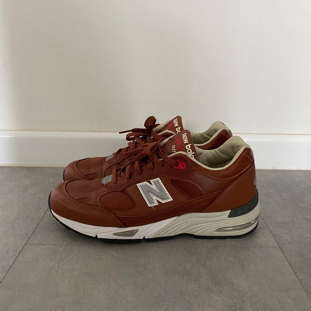 UK8 US8.5 NB 991 made in usa brown leather