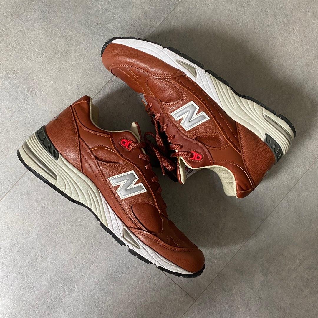 UK8 US8.5 NB 991 made in usa brown leather