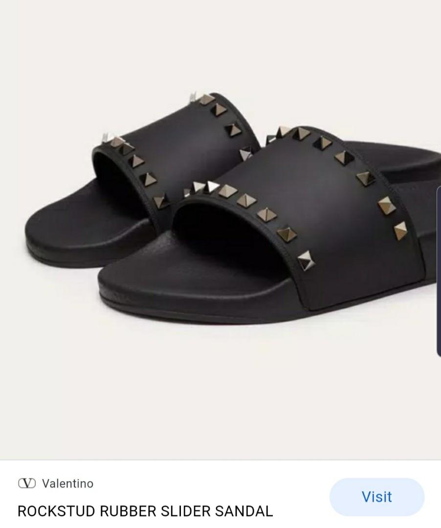 Valentino pool sliders black rockstud Luxury Sneakers Footwear
