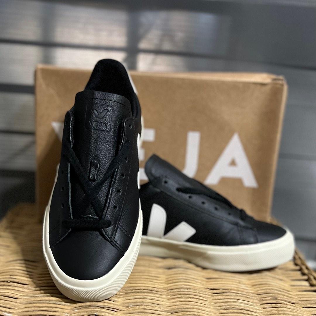 Veja Campo Black/White Leather, Women's Fashion, Footwear, Sneakers on ...