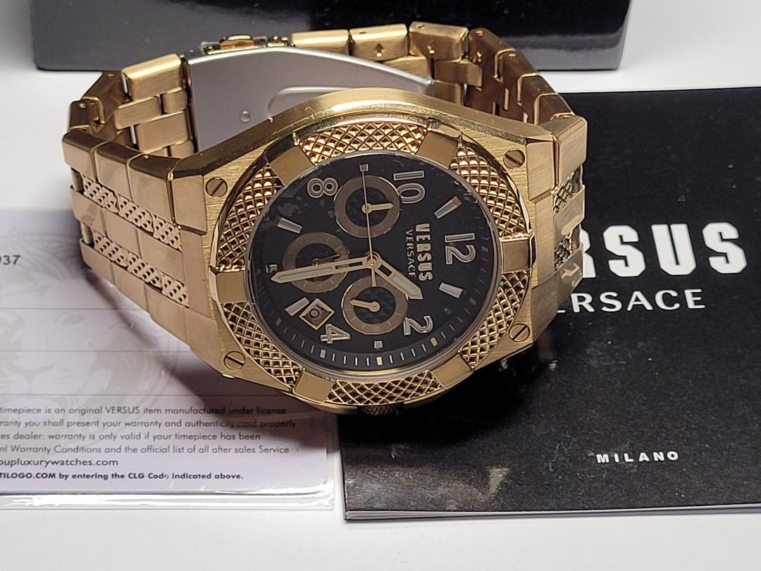 Versace Gold Watch BNIB, Luxury, Watches on Carousell