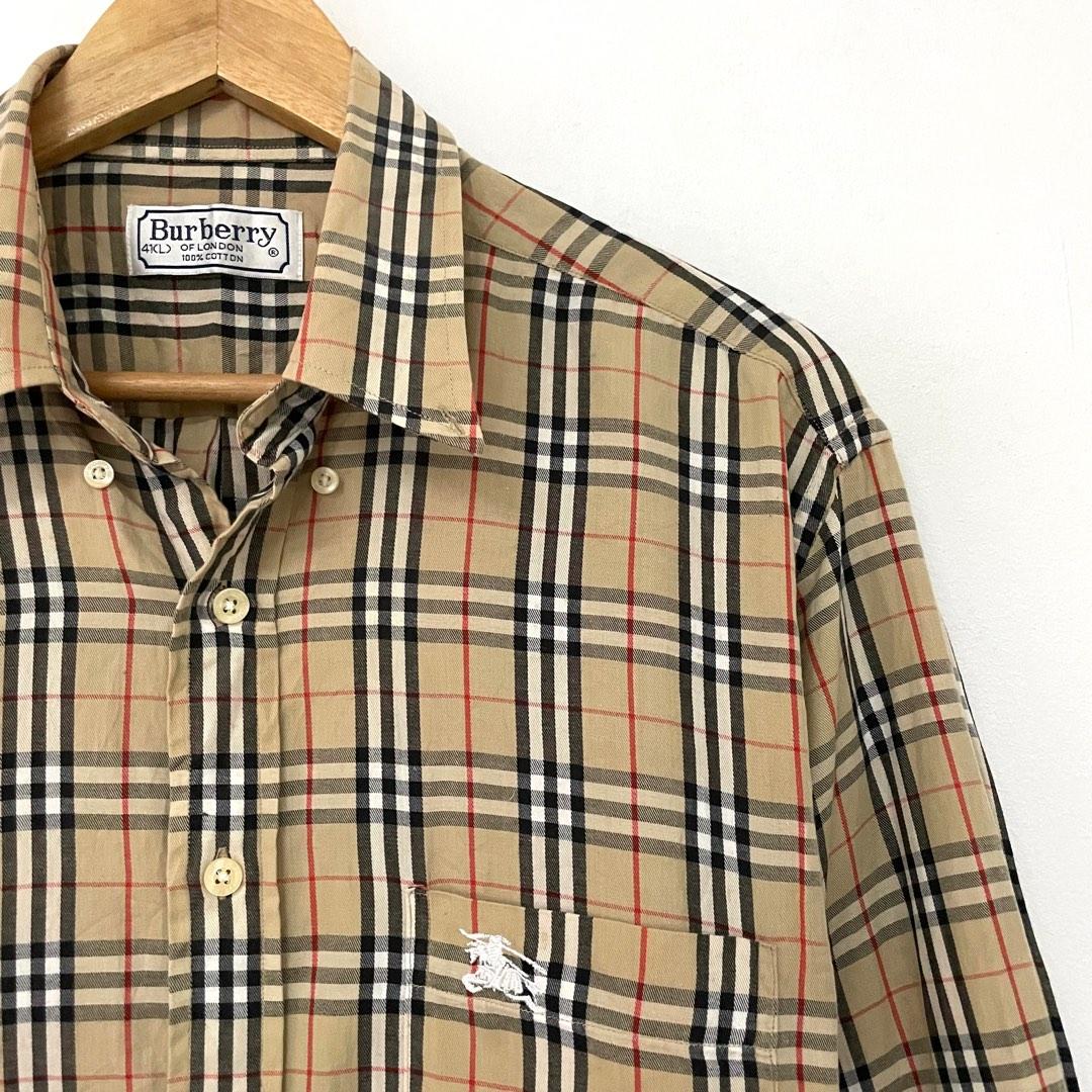 Vintage 90s Burberry Shirt Men s Fashion Tops Sets Formal
