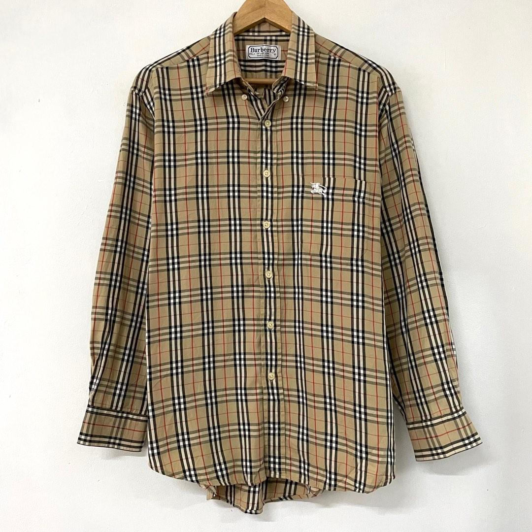 90s burberry shirt top