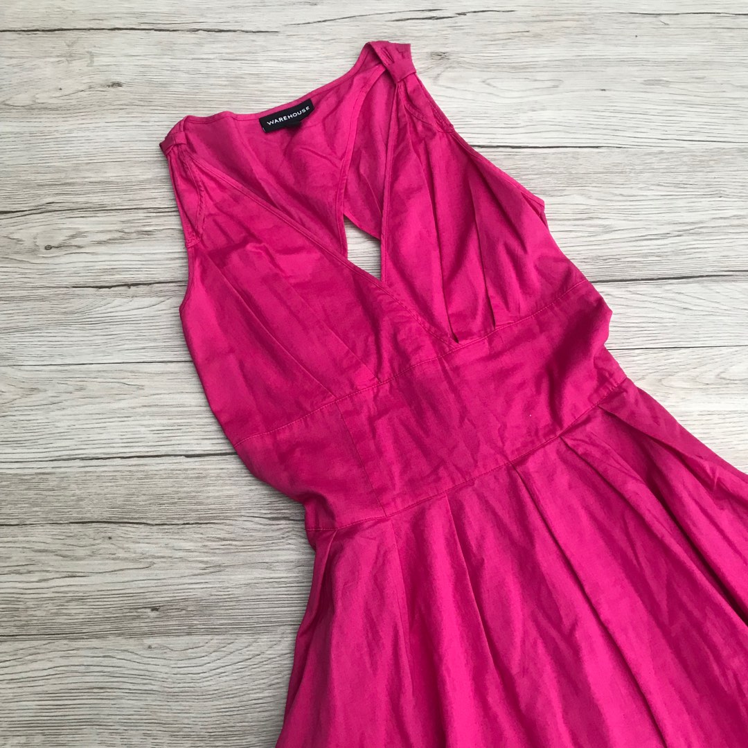 WAREHOUSE Pink Dress, Women's Fashion, Dresses & Sets, Dresses on Carousell