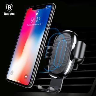 WXYL-01 Baseus 10W Wireless Charger Car Holder For iPhone X Plus Samsung S8 S9