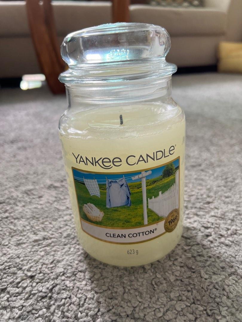 Yankee Candle (large) Clean Cotton, Furniture & Home Living, Home