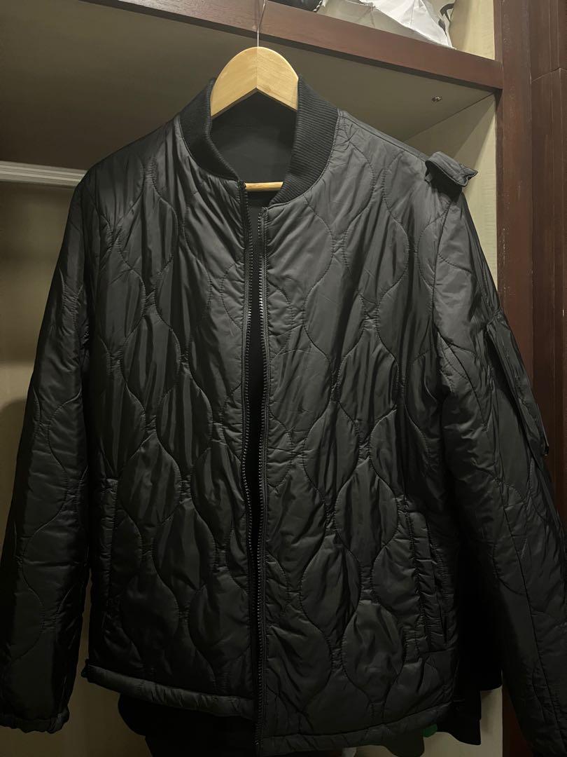 I Wish Y’s Bis Yohji Yamamoto 1990s reversible black silver melton wool coat