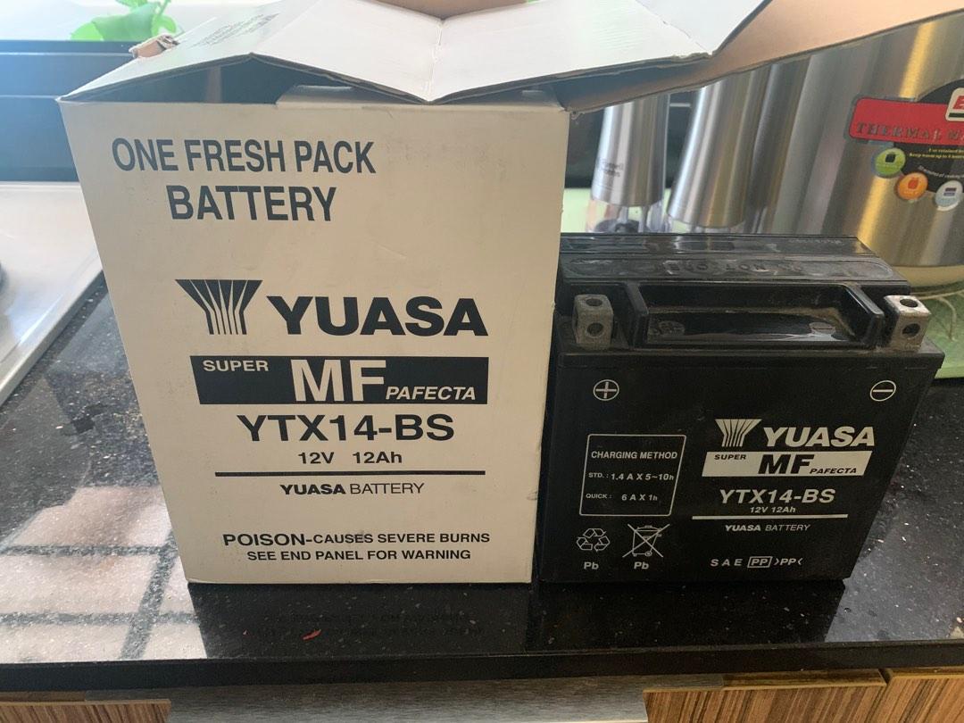 Yuasa YTX14-BS Battery, Motorcycles, Motorcycle Accessories on Carousell