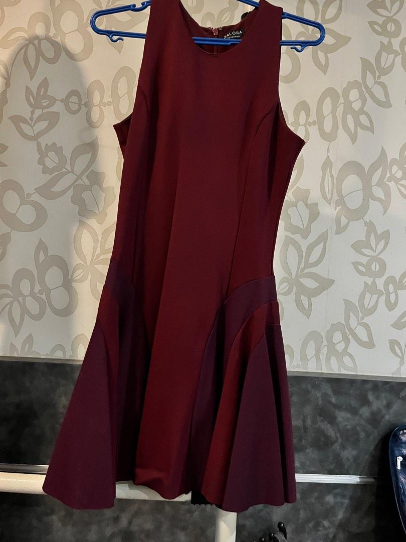 ZALORA maroon dress